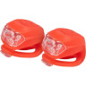 Набор TECH TEAM силиконовых фонарей передний и задний, зеленый/красный JY-267-2B NN001443